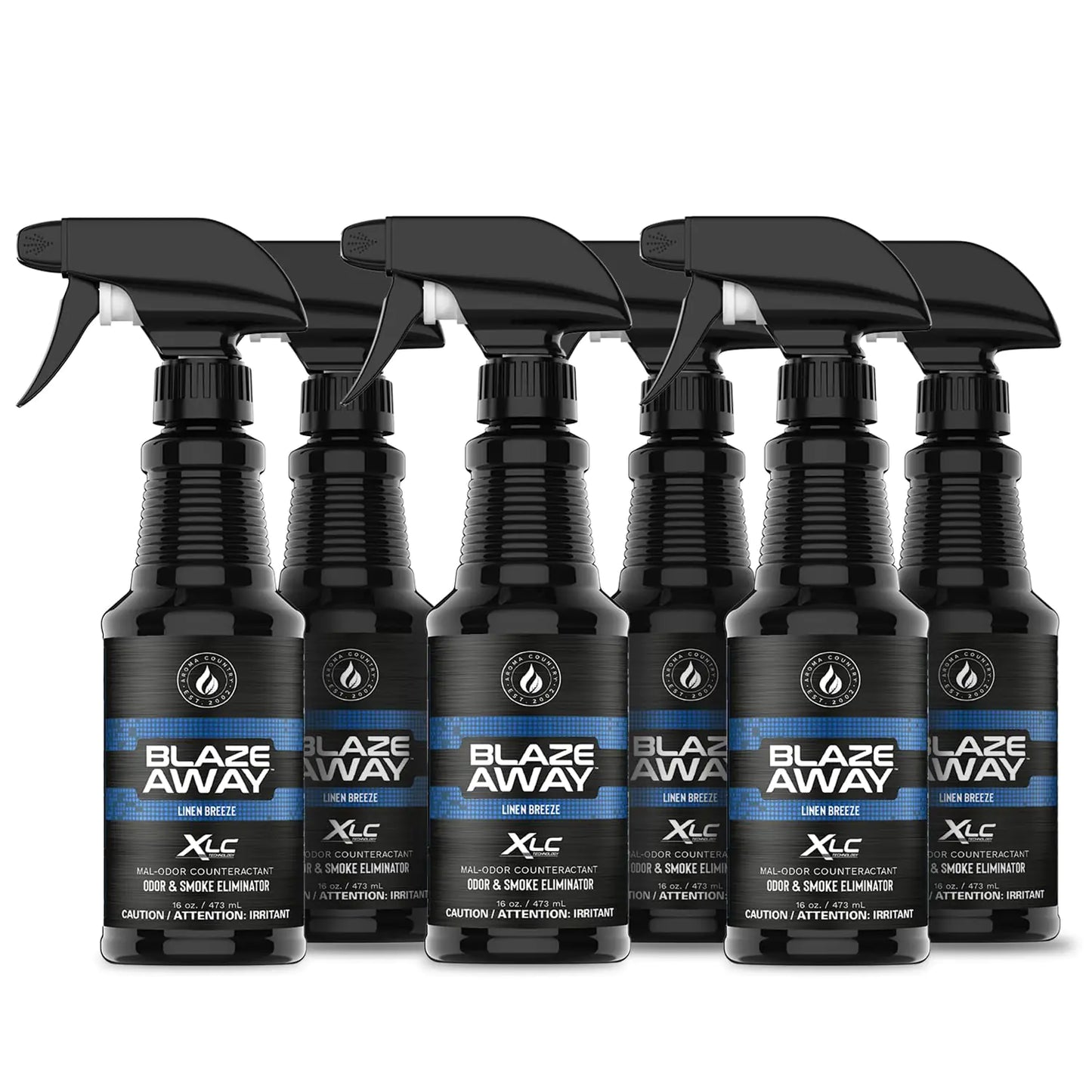 Blaze Away Commercial Air Freshener & Odor Eliminator for Strong Odour - Industrial-Grade Room Spray & Room Deodorizer for Home Car Smoke & Pet Odors - Long-Lasting Odor Absorber Room Fresheners 6 Bottles