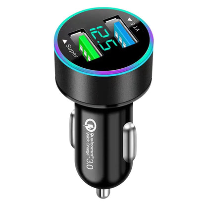 New QC3.0 66W Dual USB Car Charger with Rapid Charging
